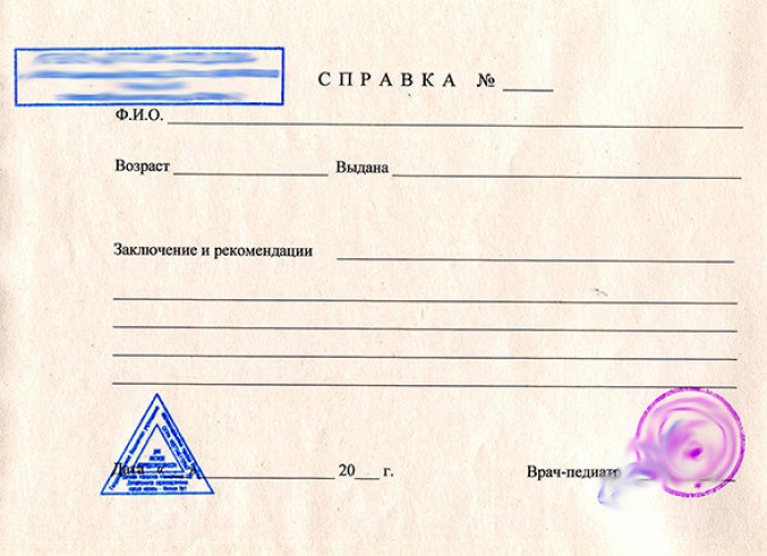 Справка об отсутствии в школе